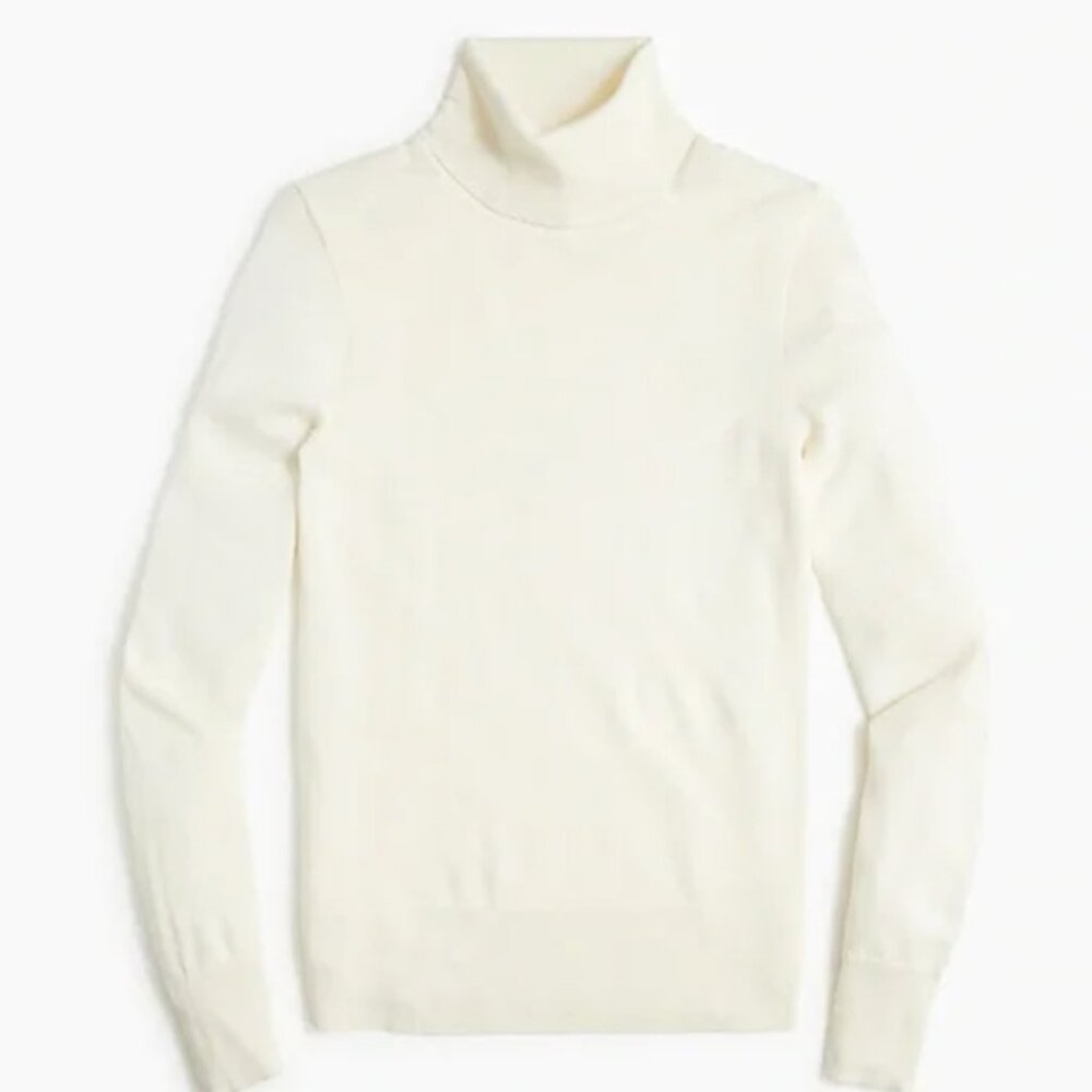🤍✨ J.Crew Factory Machine-Washable Merino Wool-Blend Turtleneck (NEW‎ WITH TAG)